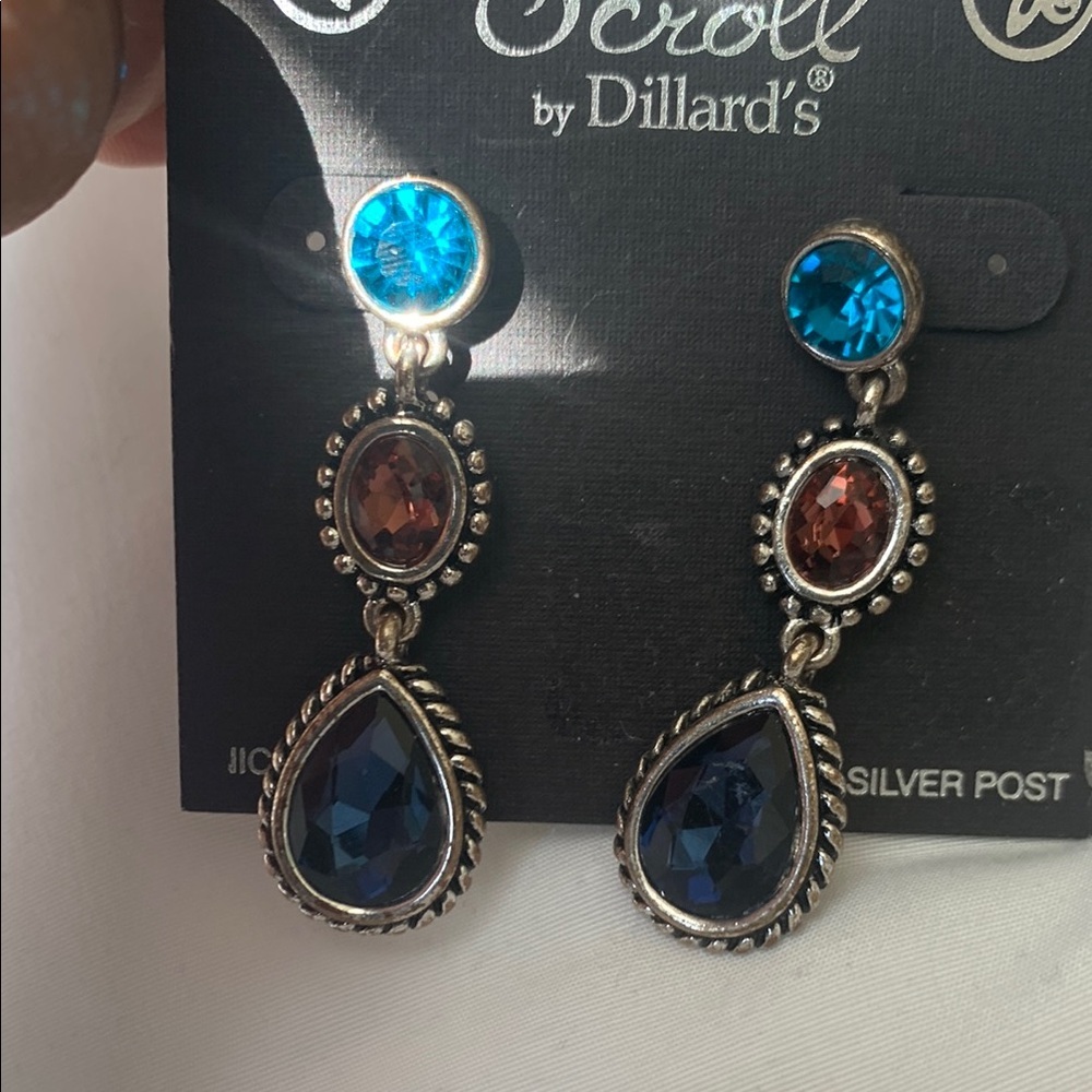 Multi Stone drop earrings